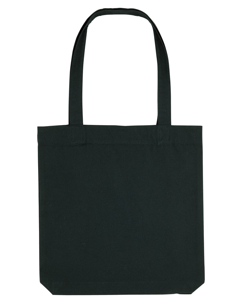 Woven Tote Bag (Black) - Back view, product photo