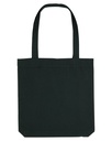 Woven Tote Bag (Black) - Front view, product photo
