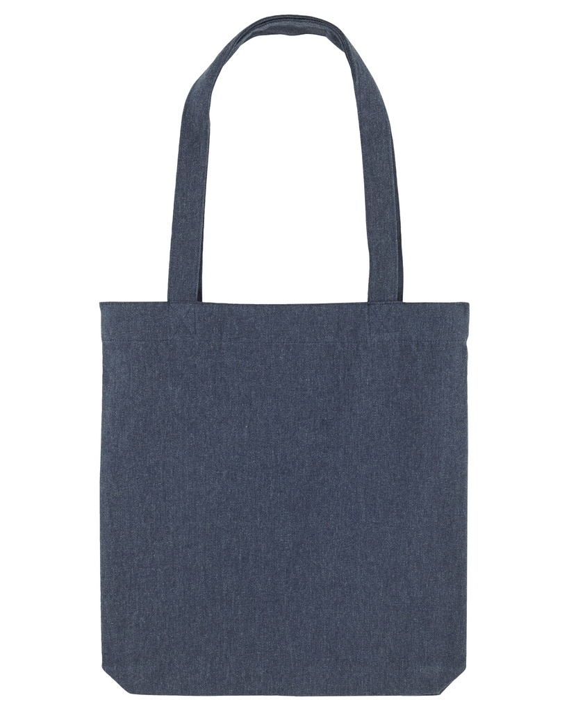 Woven Tote Bag (Midnight Blue) - Back view, product photo