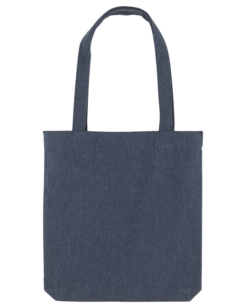 Woven Tote Bag (Midnight Blue) - Front view, product photo