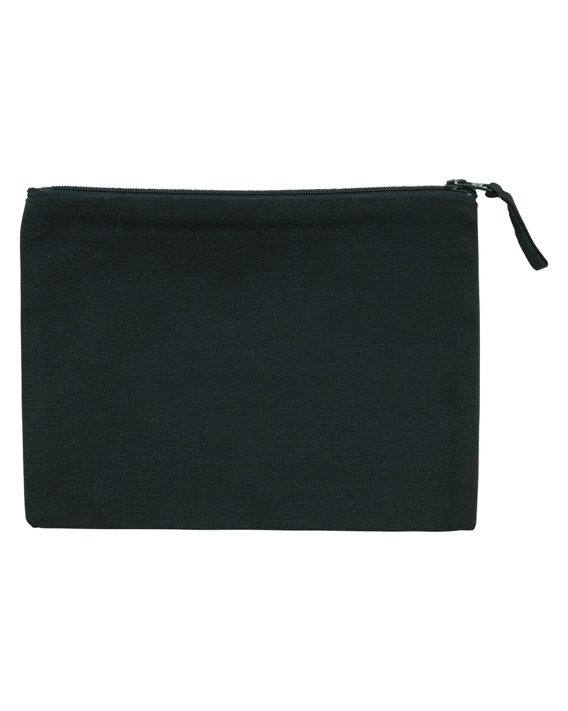 Woven pencil case (Black) - Front view, product photo