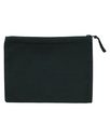 Woven pencil case (Black) - Front view, product photo