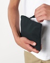 Woven pencil case (Black) - Front detail, model photo