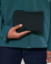Woven pencil case (Black) - Front view, model photo