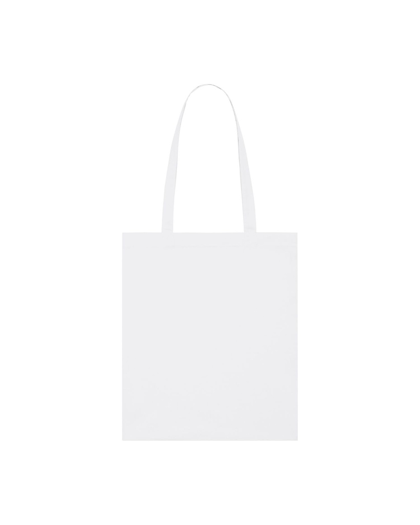 Light Tote Bag (White) - Back view, product photo