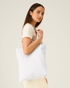 Light Tote Bag (White) - Front detail, model photo 1