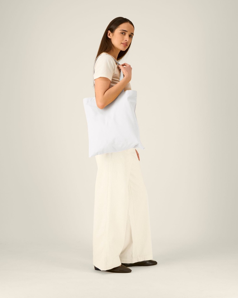 Light Tote Bag (White) - Front view, model photo