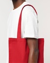 Light Tote Bag (Red) - Front detail, model photo