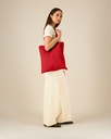 Light Tote Bag (Red) - Front view, model photo 5