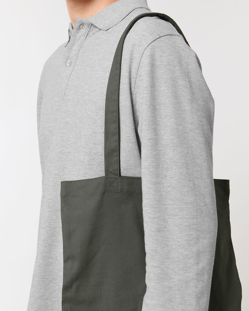 Light Tote Bag (Khaki) - Front detail, model photo