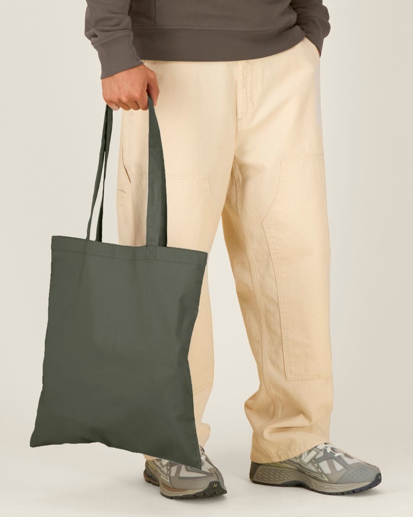 Light Tote Bag (Khaki) - Front detail, model photo 1