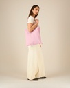 Light Tote Bag (Cotton Pink) - Front view, model photo 5