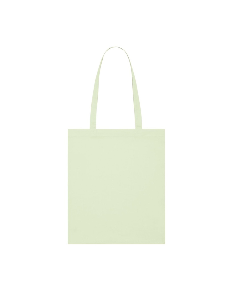 Light Tote Bag (Stem Green) - Back view, product photo