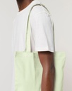 Light Tote Bag (Stem Green) - Front detail, model photo