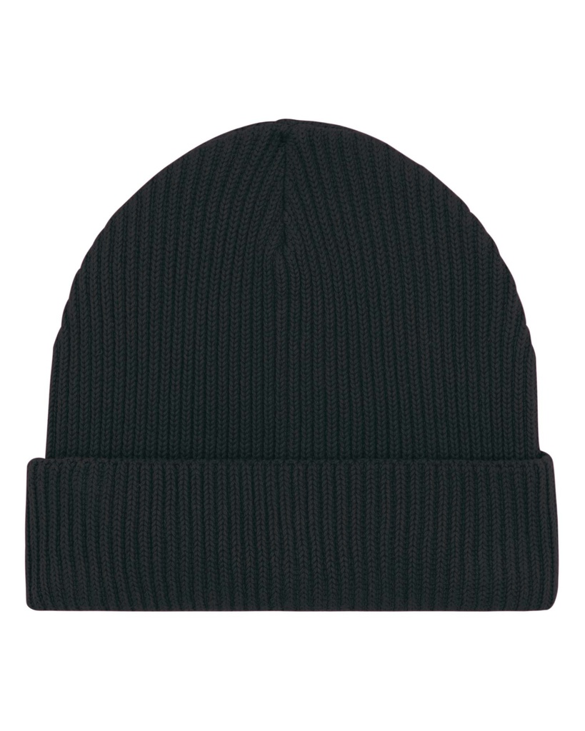FISHERMAN BEANIE (Black) - Front view, product photo