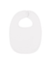 Baby Bib (White) - Back view, product photo