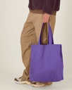 Mid Tote Bag (Purple Love) - Front detail, model photo 1