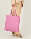 Mid Tote Bag (Bubble Pink) - Front detail, model photo 1