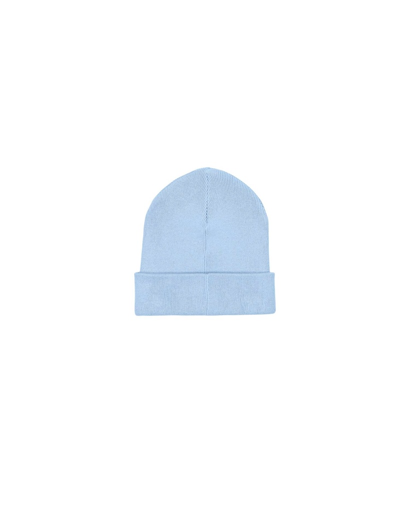 RIB BEANIE (Blue Soul) - Back view, product photo