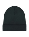 RIB BEANIE (Black) - Front view, product photo