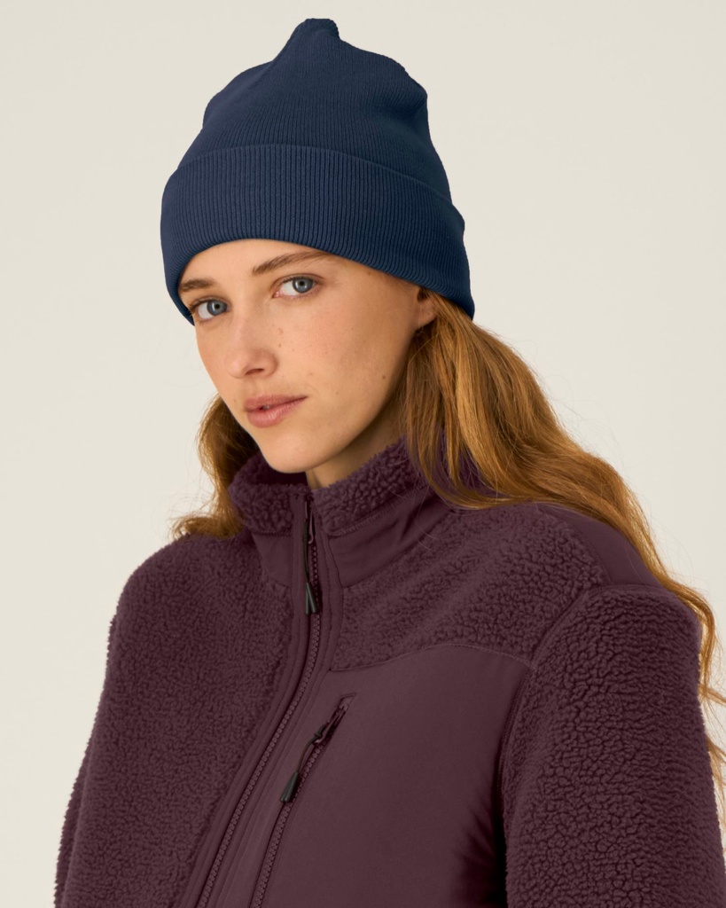 RIB BEANIE (French Navy) - Front detail, model photo 1